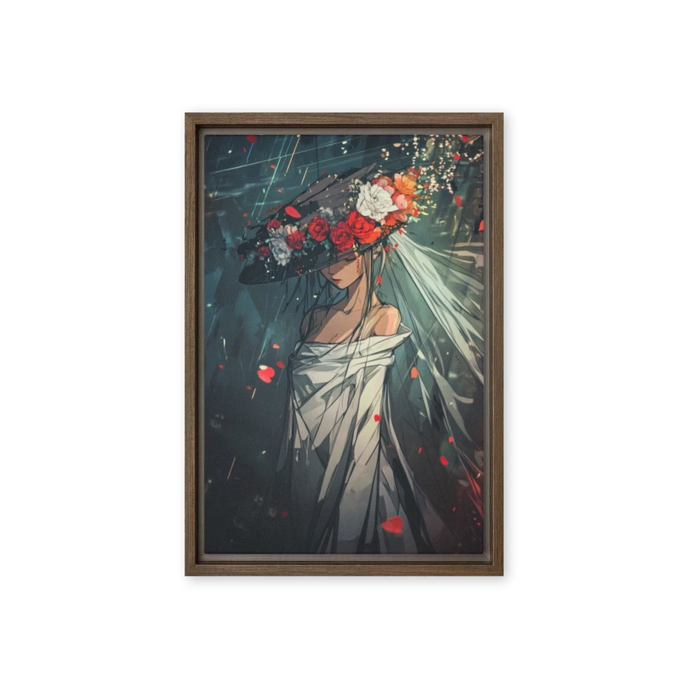 Floral Headdress Woman Illustration