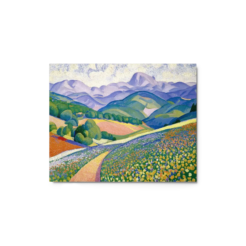 Hills of Lavender and Gold 
 Canvas with White Frame