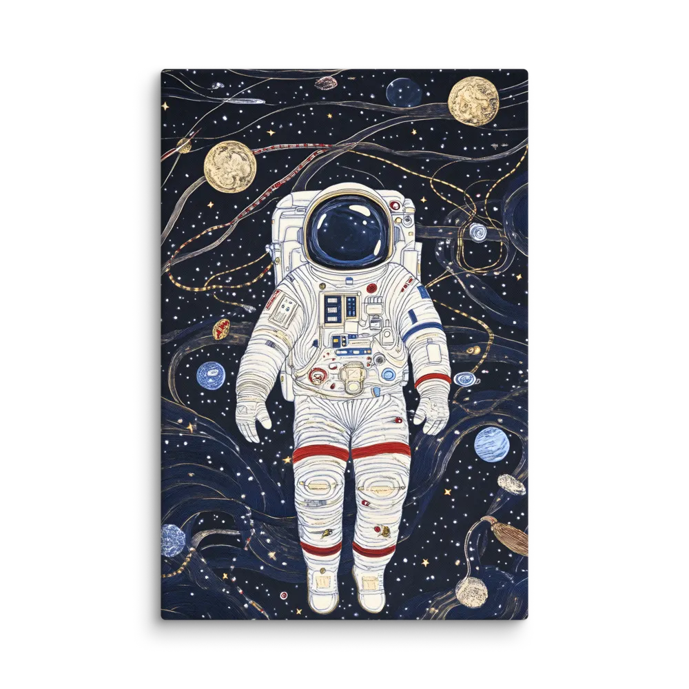 Cosmic Explorer in Inked Depths 
 Canvas | 32″x 48″
