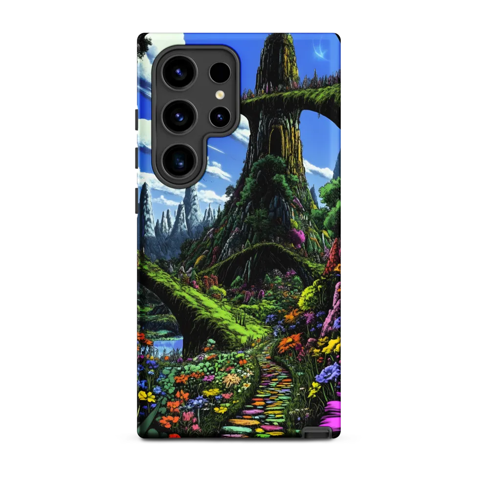 Fantasy Landscape with Colorful Flowers | Phone Case