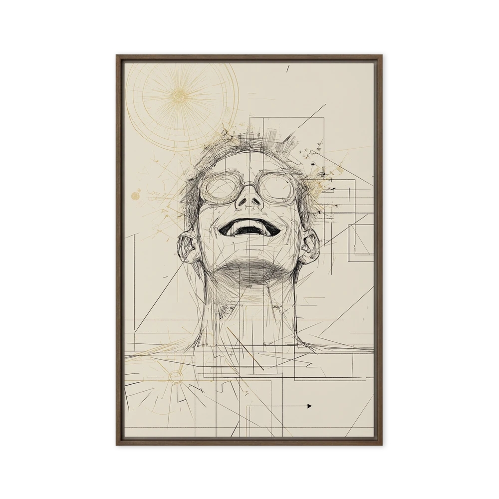 Upward Gaze in Lines | Art Print