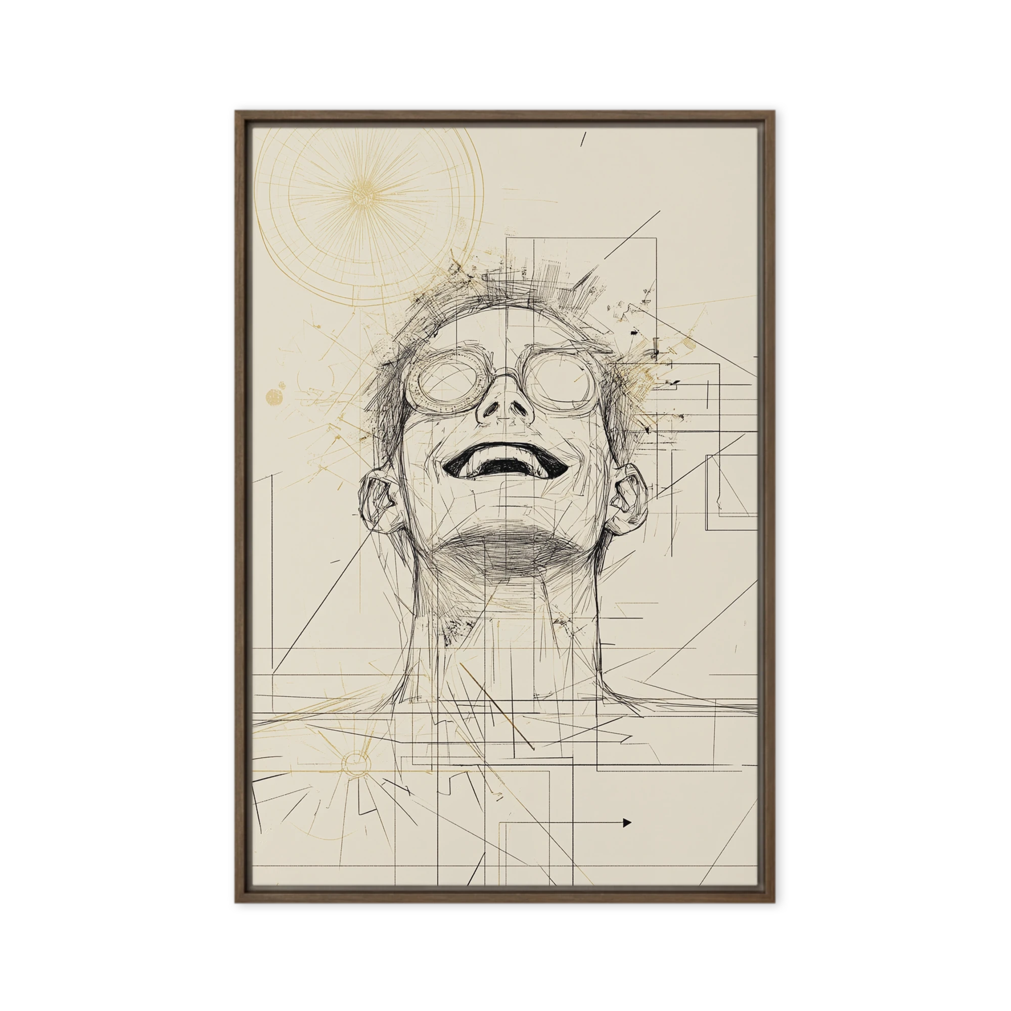 Upward Gaze in Lines | Art Print