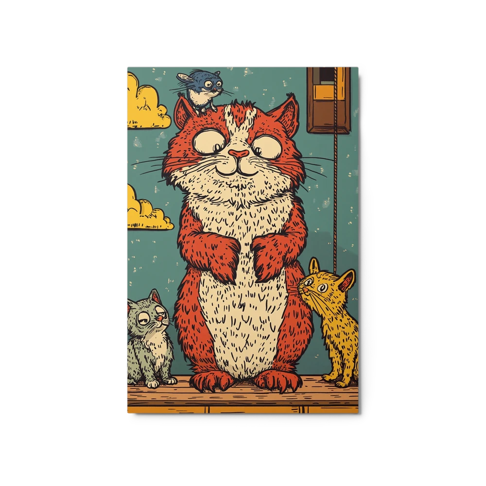 Playful Cat Family | Art Print