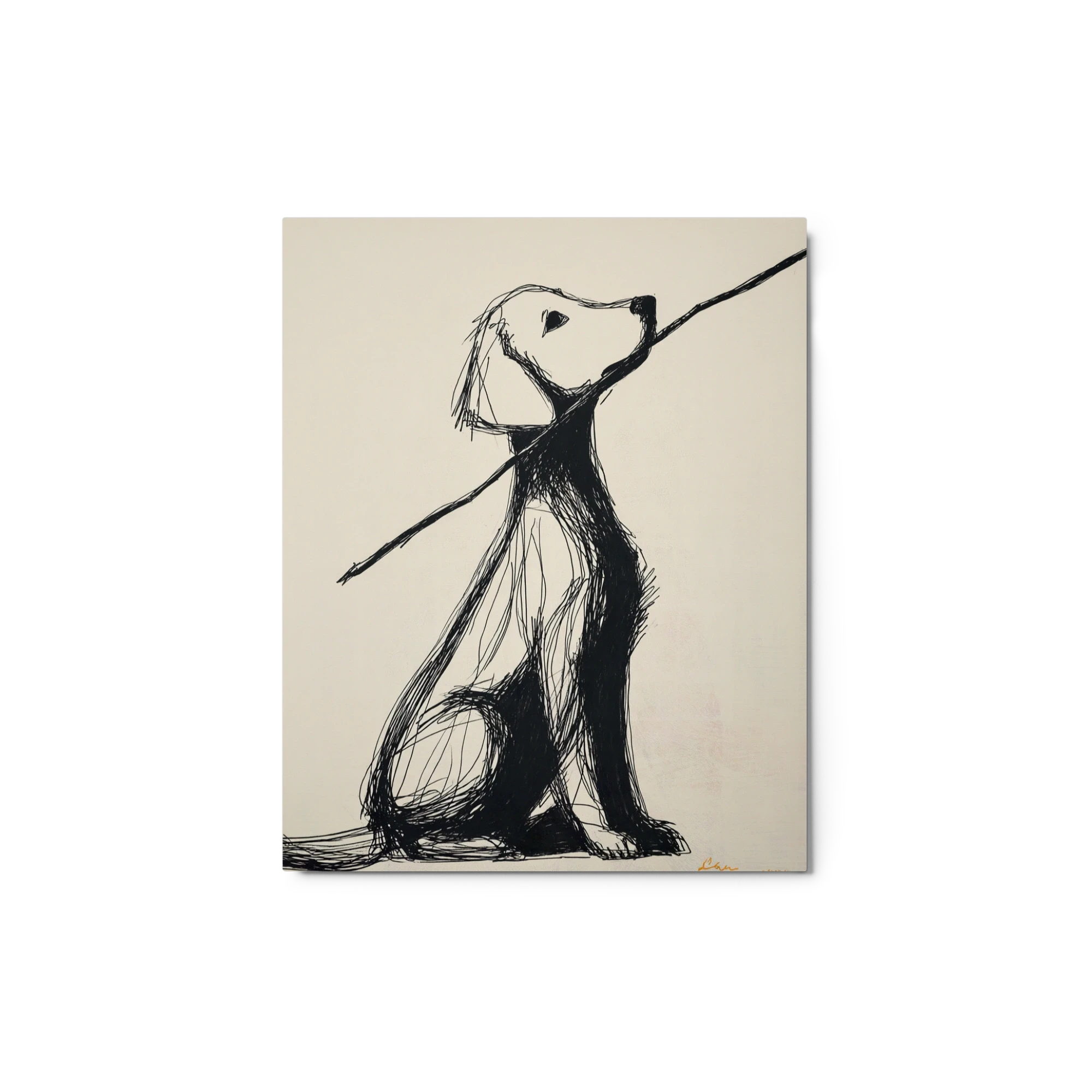 Dog Holding a Stick