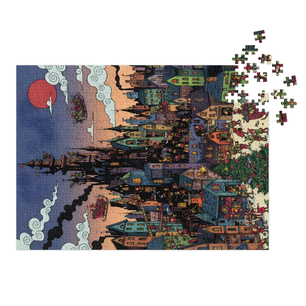 Elf Village at Dusk
