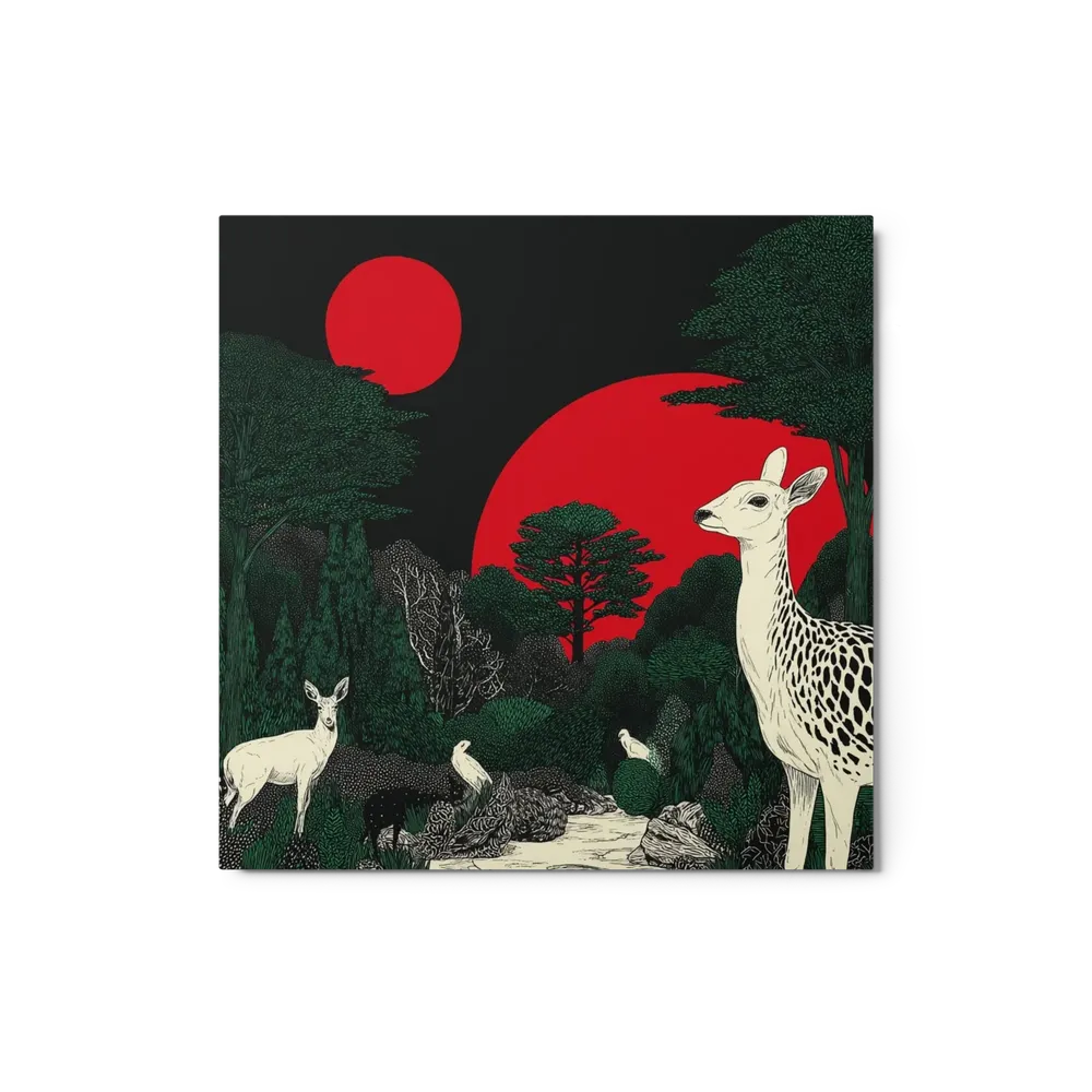 Red Suns and White Deer | Art Print