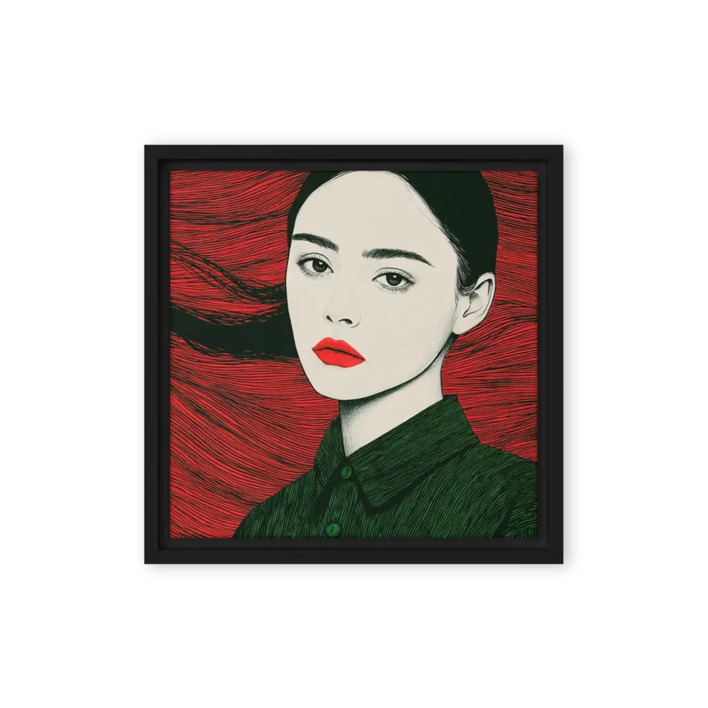 Woman in Red and Green | Art Print