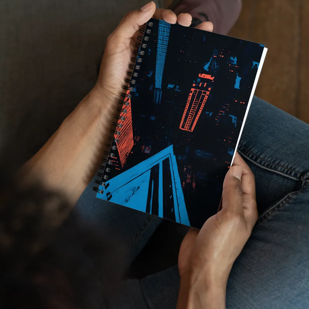 Urban Glow: Skyscrapers at Night 
 Spiral Notebook | 140 pages