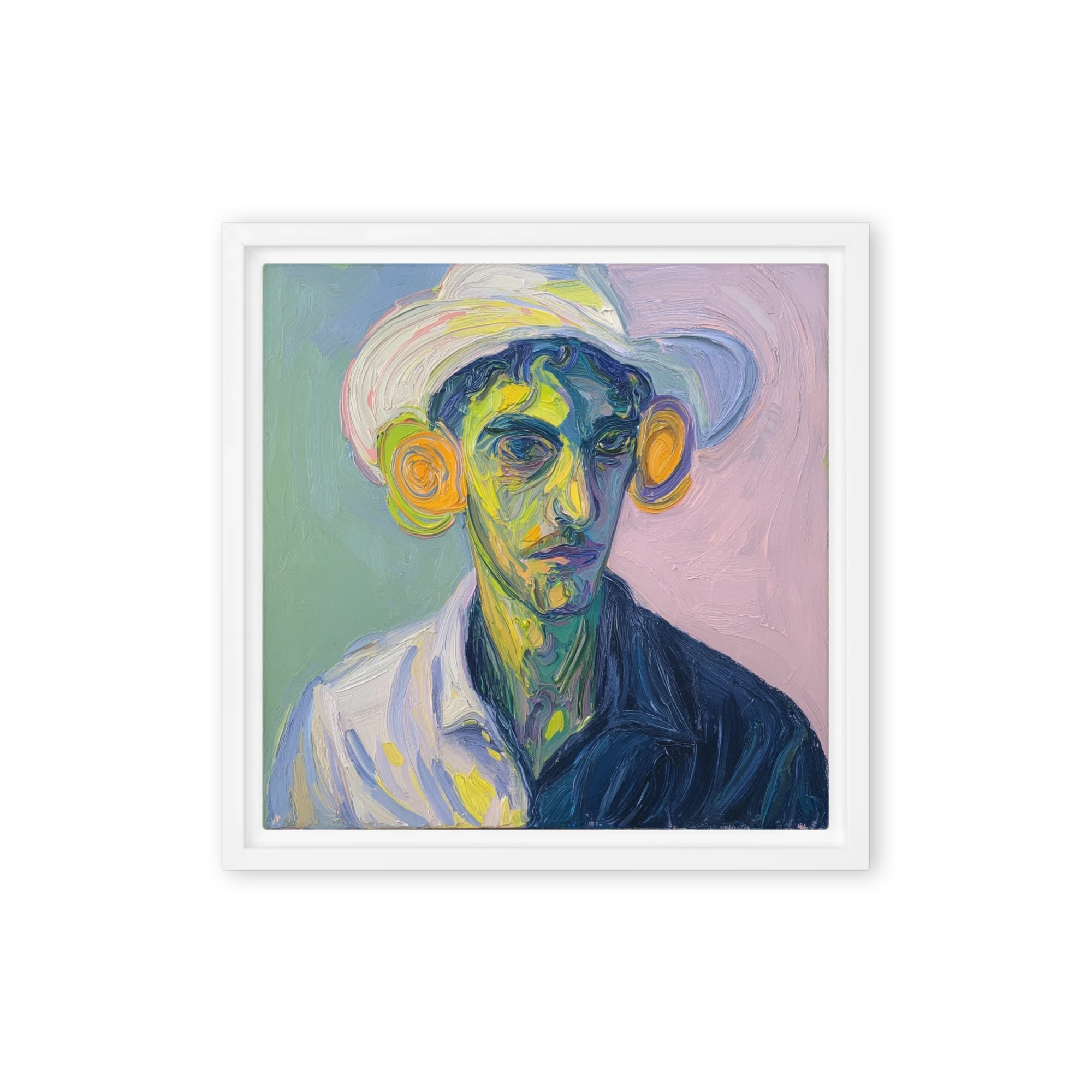 Portrait in Swirling Colors