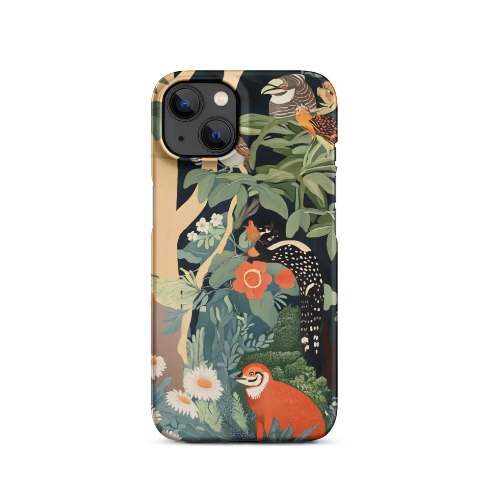 Lush Forest Scene with Animals and Birds | Phone Case
