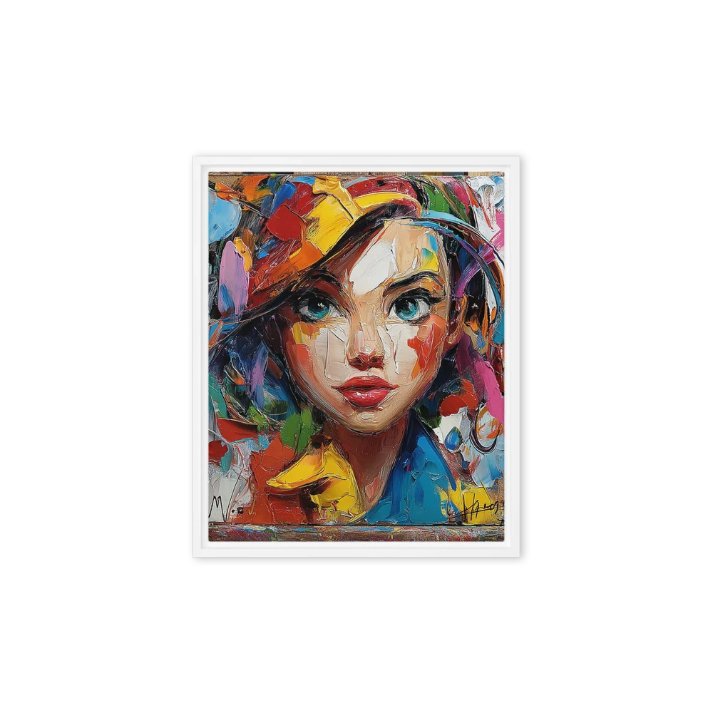 Vibrant Impasto Portrait | Art Print