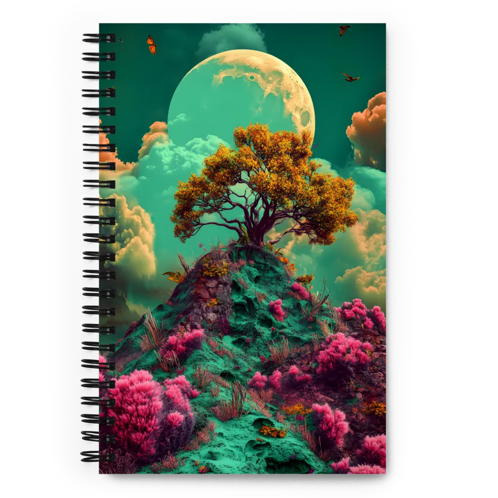 Lunar Bloomscape 
 Spiral Notebook | 140 pages