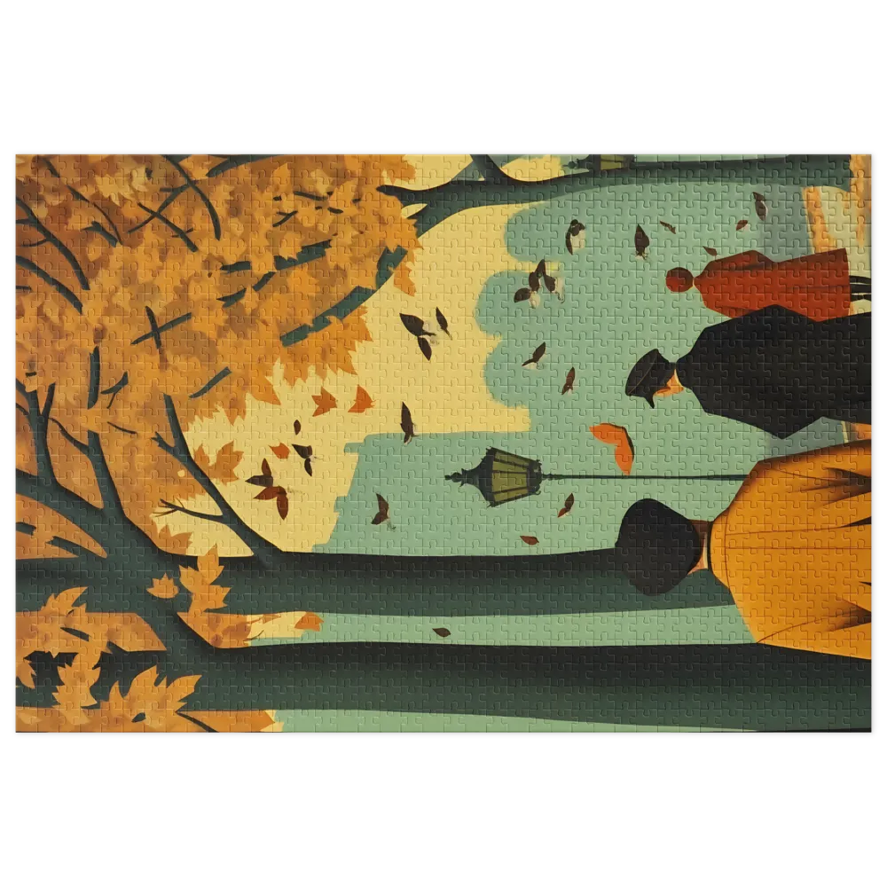 Autumn Landscape with Figures | Jigsaw Puzzle (252/520 pieces)