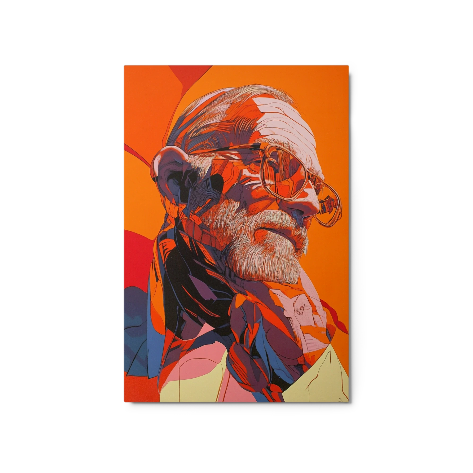 Abstract Portrait of Elderly Man