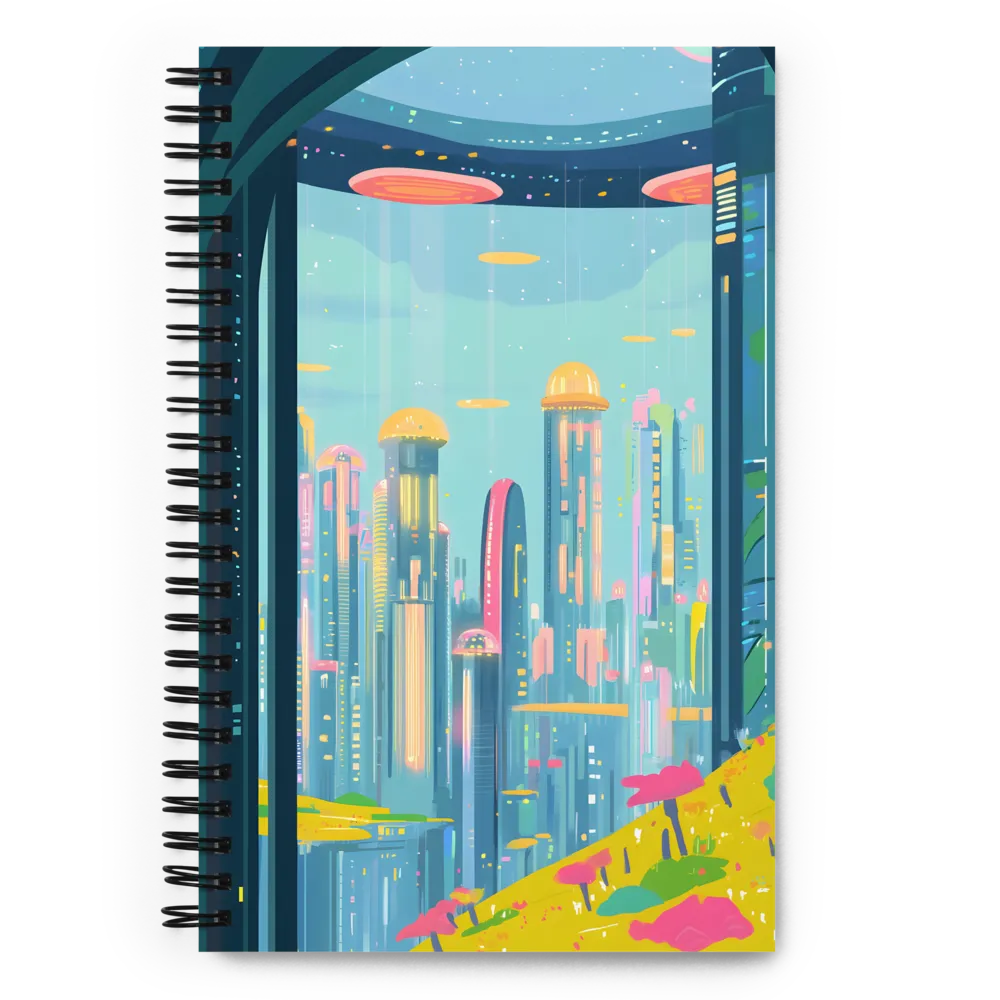 Neon Future Metropolis 
 Spiral Notebook | 140 pages