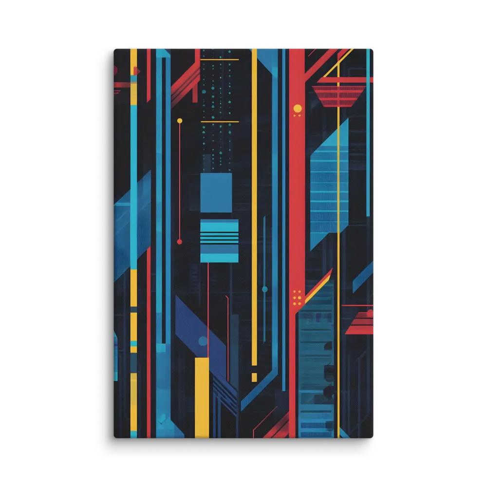 Futuristic Geometric Blueprint 
 Canvas | 32″x 48″