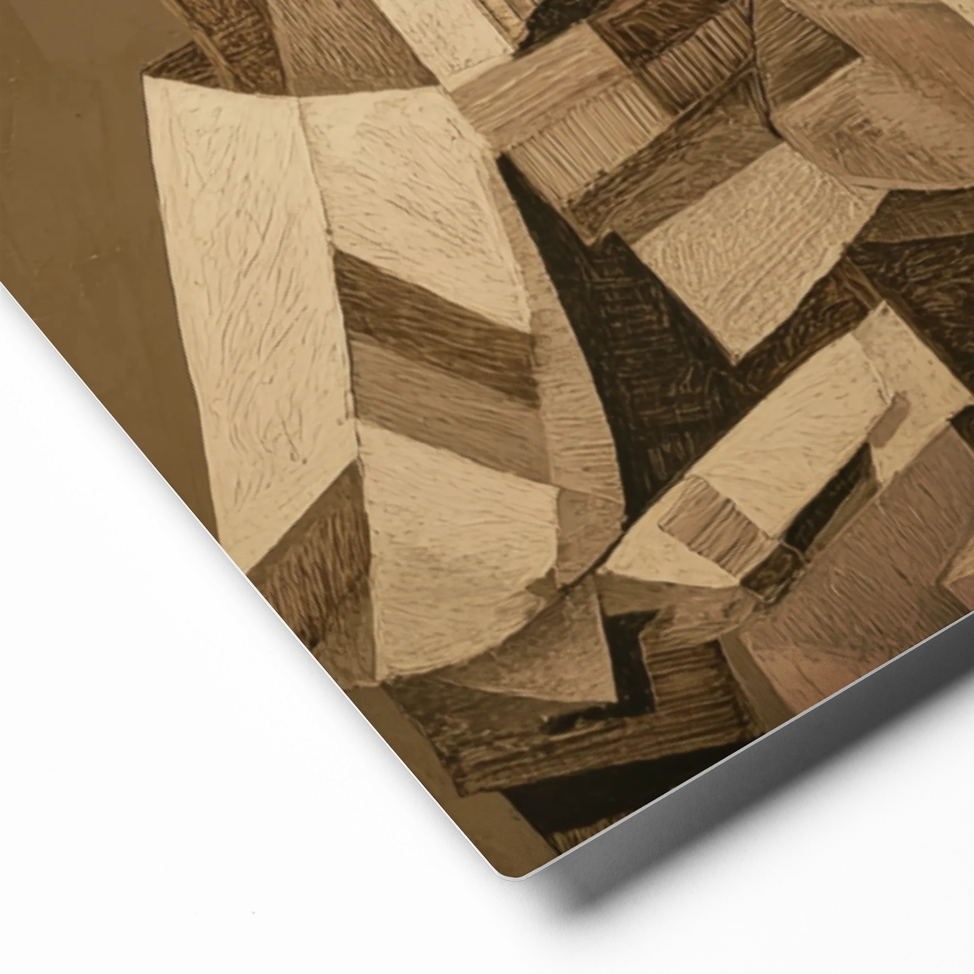 The Cubist Musician 
 Canvas with White Frame