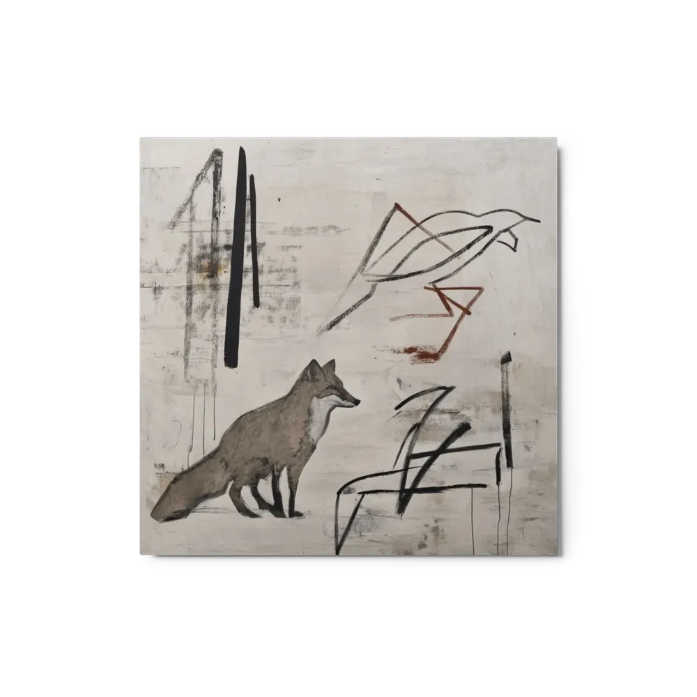 Fox and Abstract Gesture | Art Print