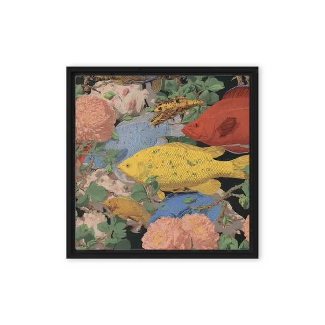 Exotic Fish and Peonies | Art Print