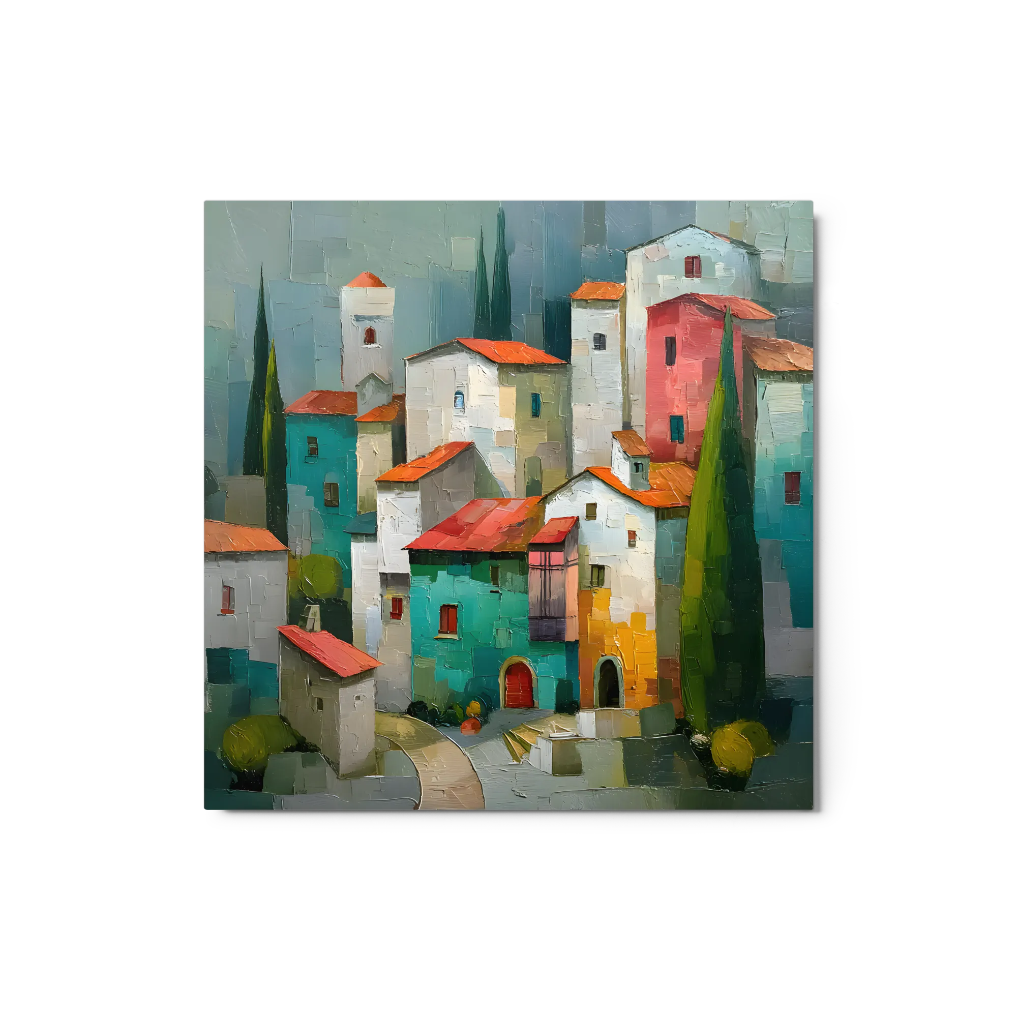 Modern Wall Art with Impasto and Graphic Depth — Tactile & Tonal