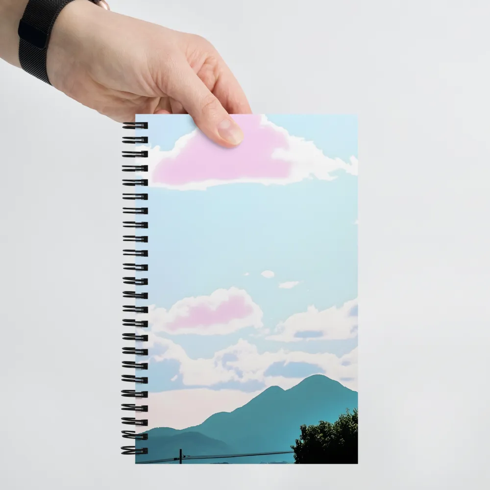 Pastel Sky Mountains 
 Spiral Notebook | 140 pages