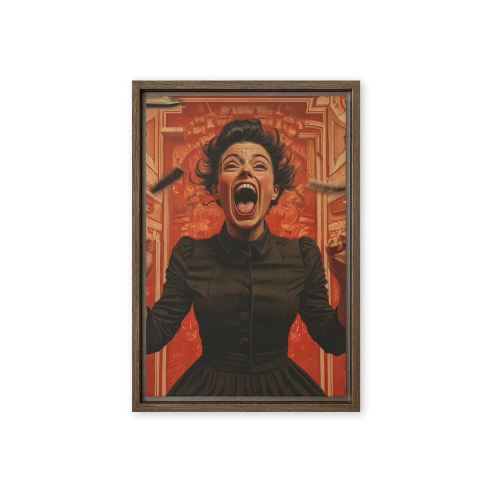 Screaming Woman in Red