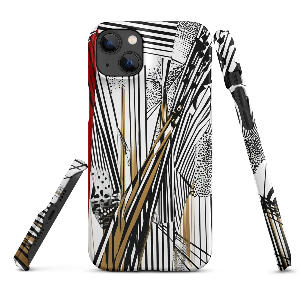 Abstract Black and White Geometric Composition | Phone Case