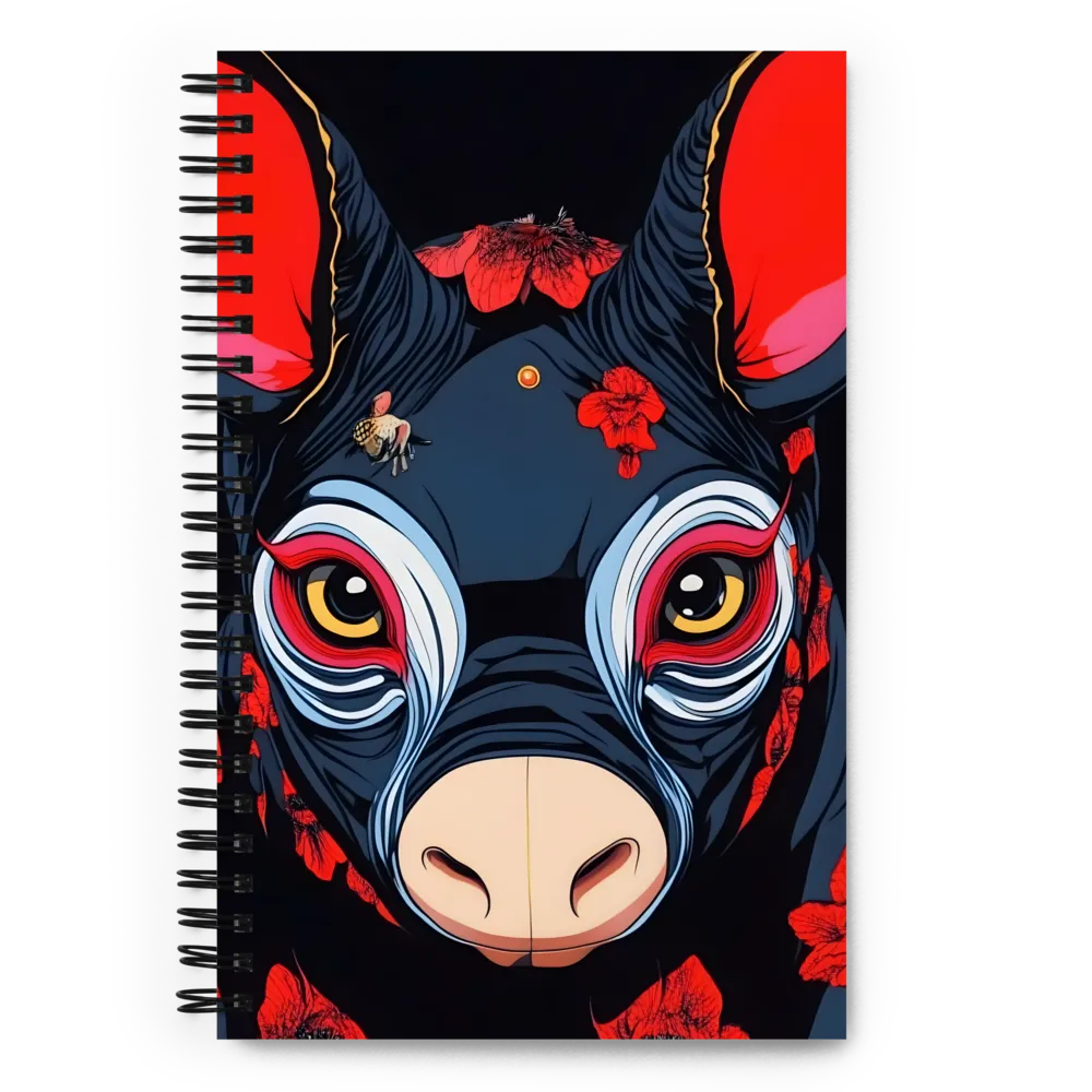 Crimson Bloom Creature 
 Spiral Notebook | 140 pages