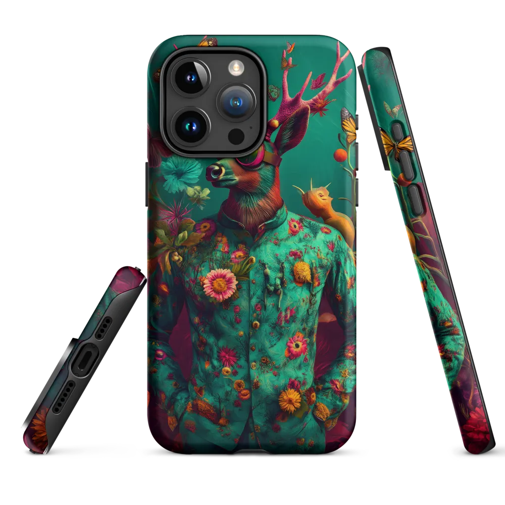 Surreal Deer with Floral Patterns | Phone Case