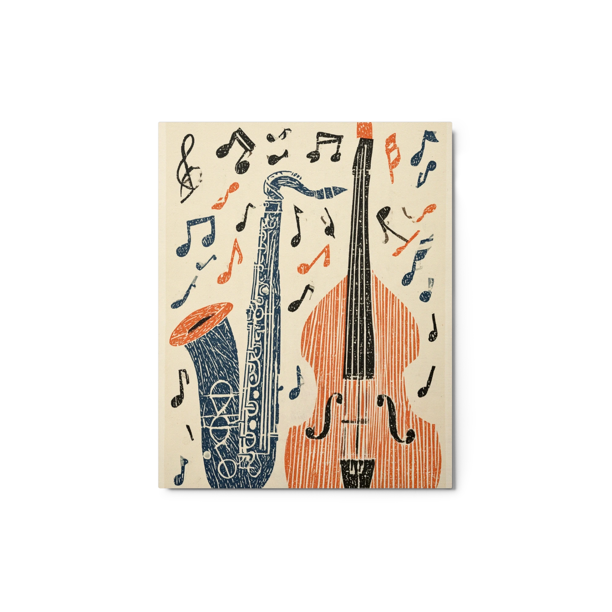 Jazz Duet Block Print