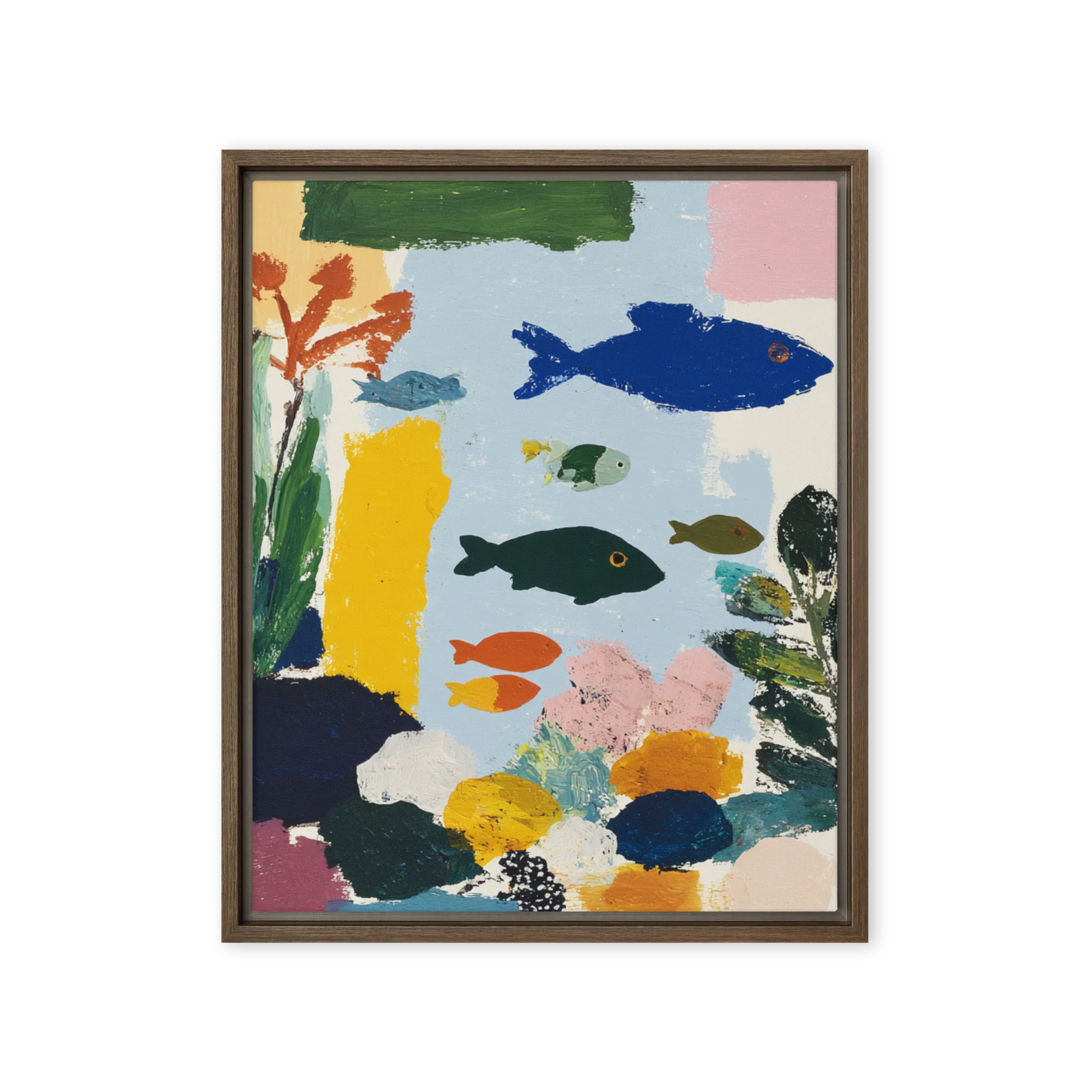 Playful Underwater World 
 Canvas | 12″x 12″
