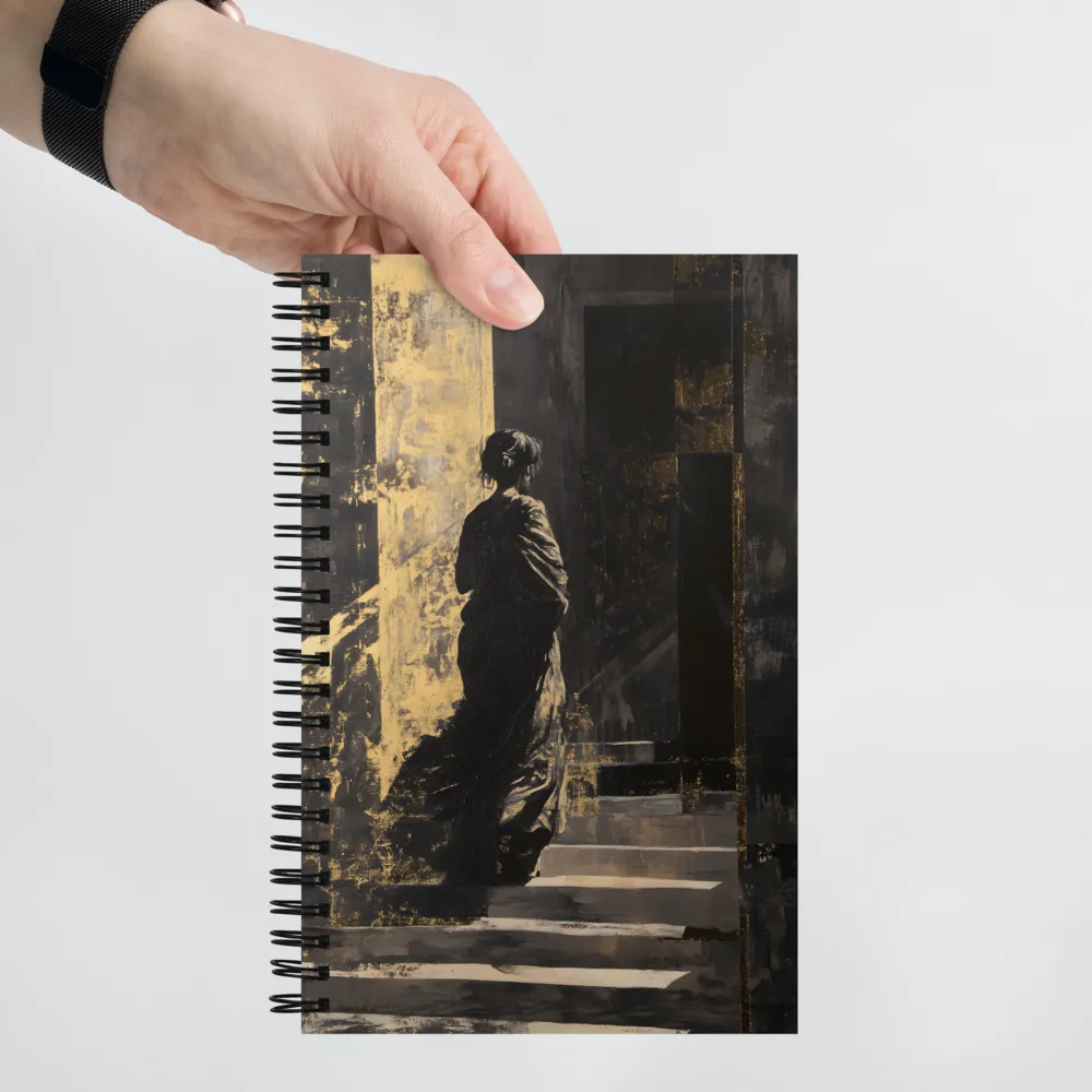 Ascent in Gold and Shadow 
 Spiral Notebook | 140 pages