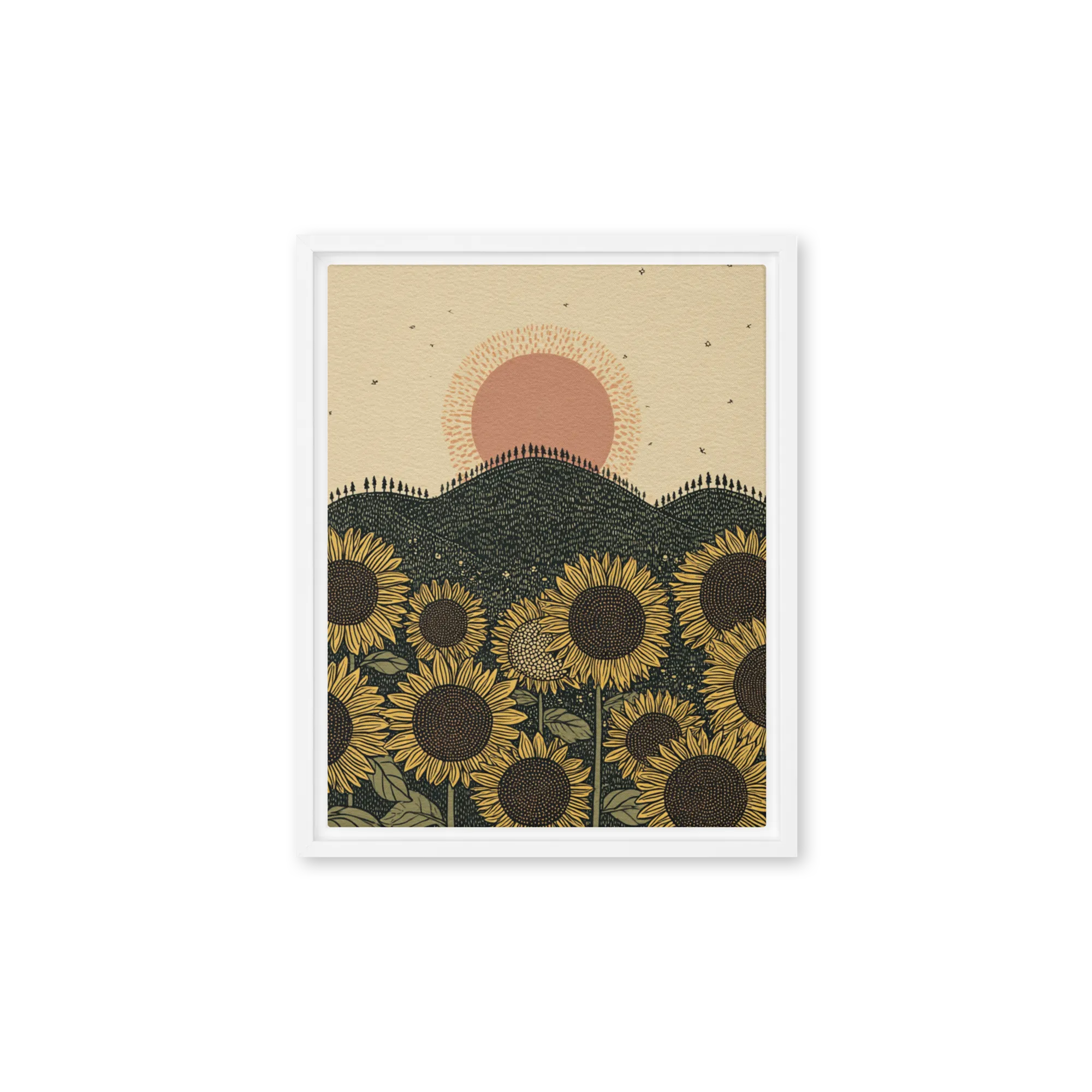 Golden Hour Gathering 
 Poster with Black Frame | 18″x 24″
