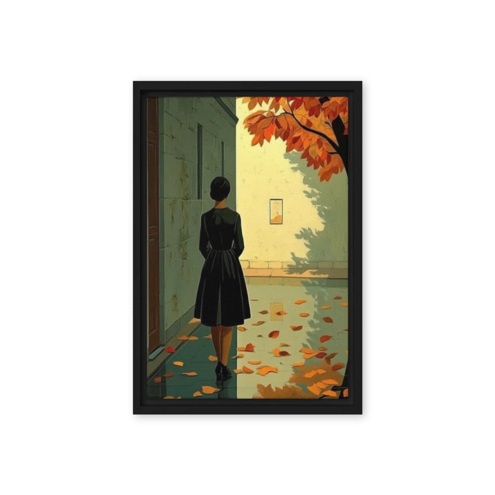 Woman Walking in Autumn