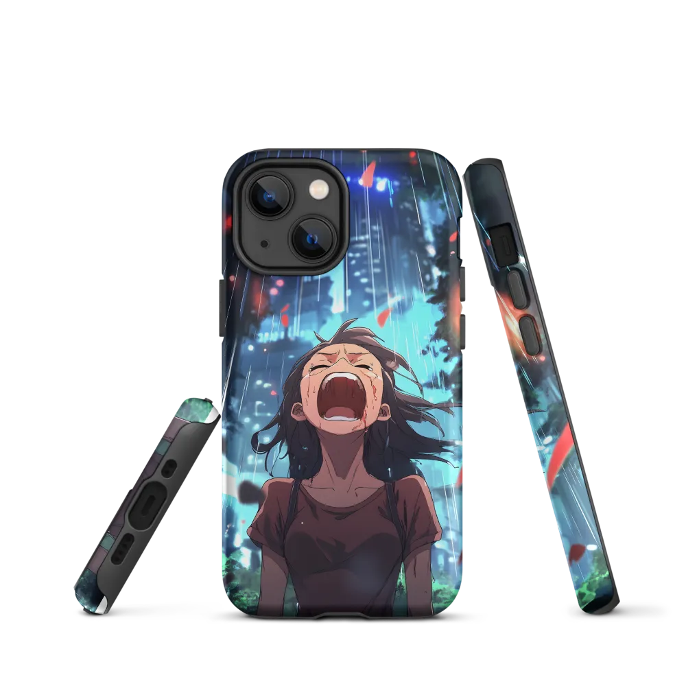 Female Figure in Urban Landscape | Phone Case