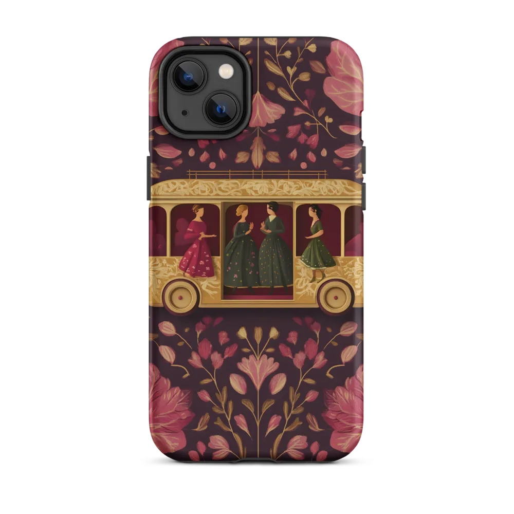 Vintage Trolley with Elegant Women | Phone Case