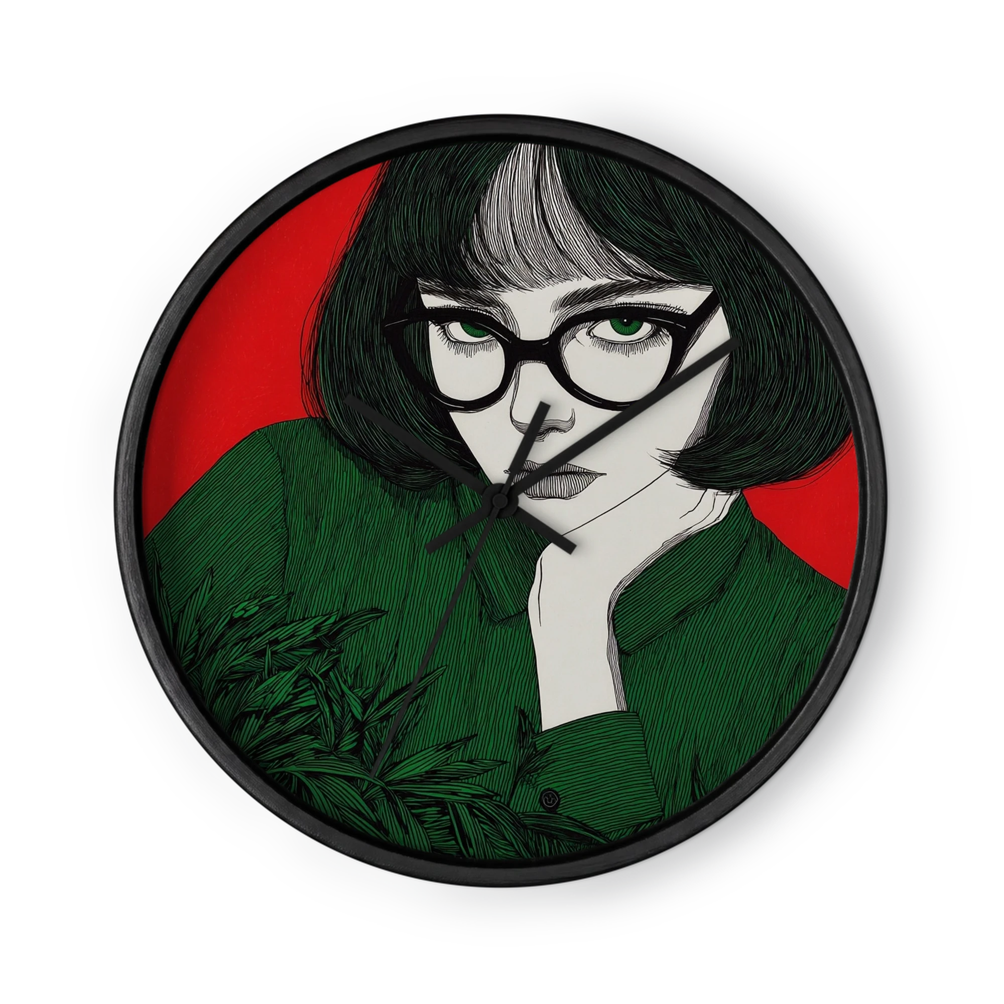 Woman in Green and Red