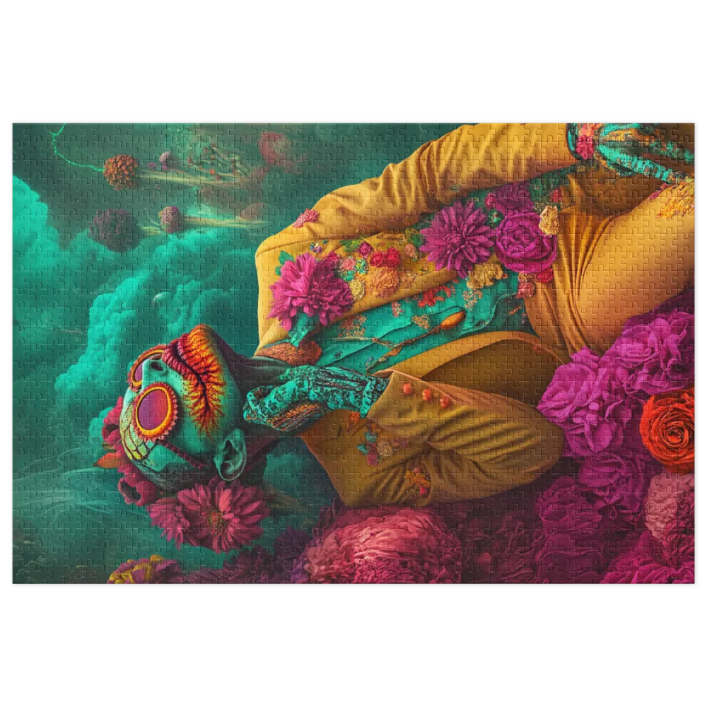 Floral Sugar Skull Dream 
 Jigsaw Puzzle in Tin Box