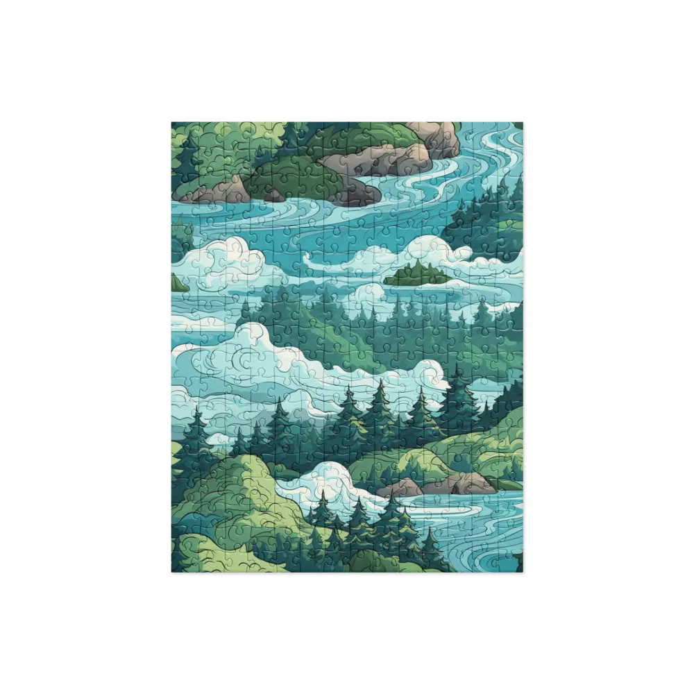 Verdant River Flow 
 Jigsaw Puzzle