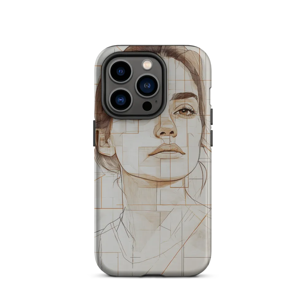 Abstract Line Drawing Portrait | Phone Case