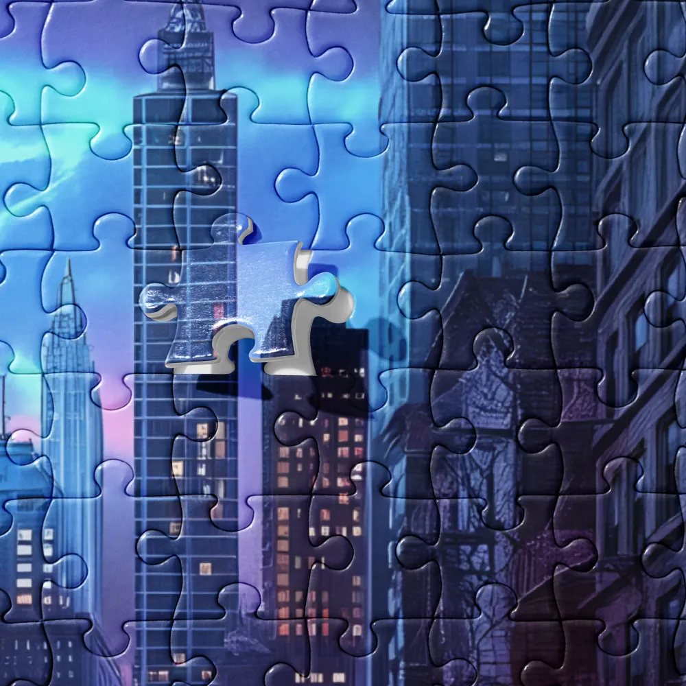 Neon Dystopia Reverie 
 Jigsaw Puzzle