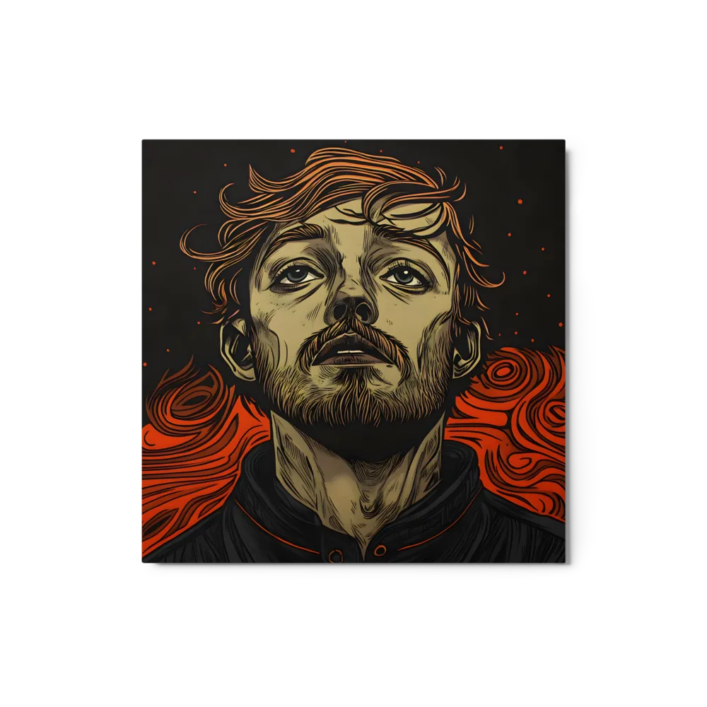 Portrait of a Man in Black and Orange