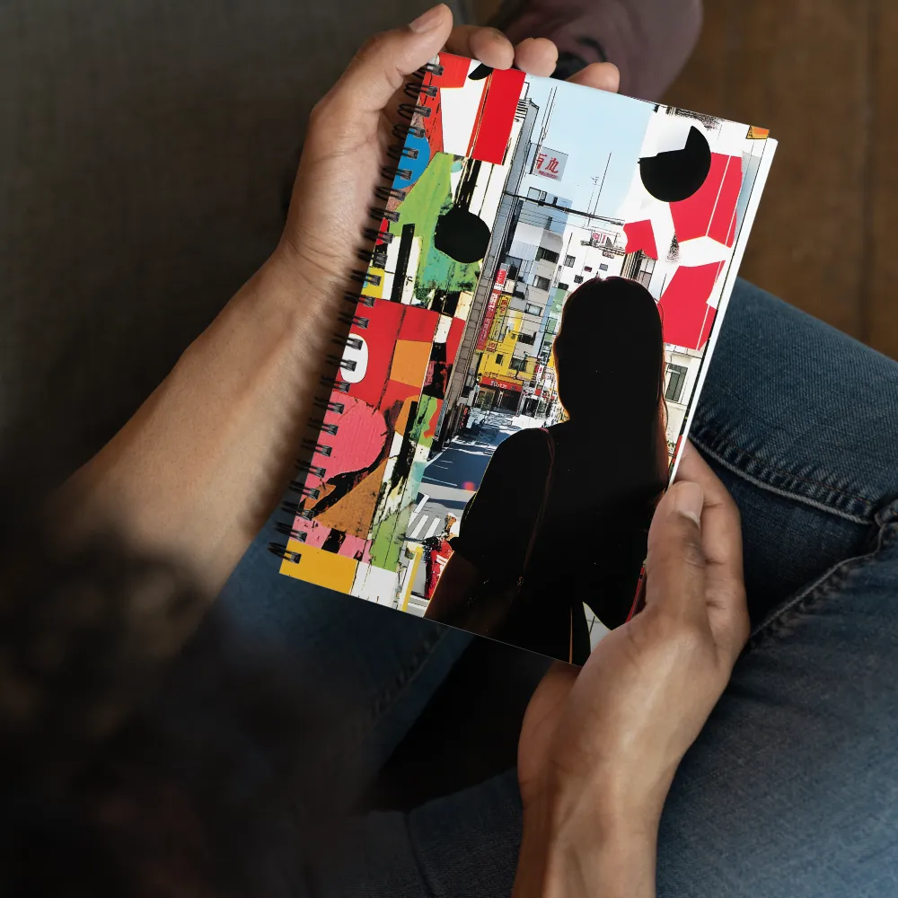 Cityscape Silhouette Collage 
 Spiral Notebook | 140 pages
