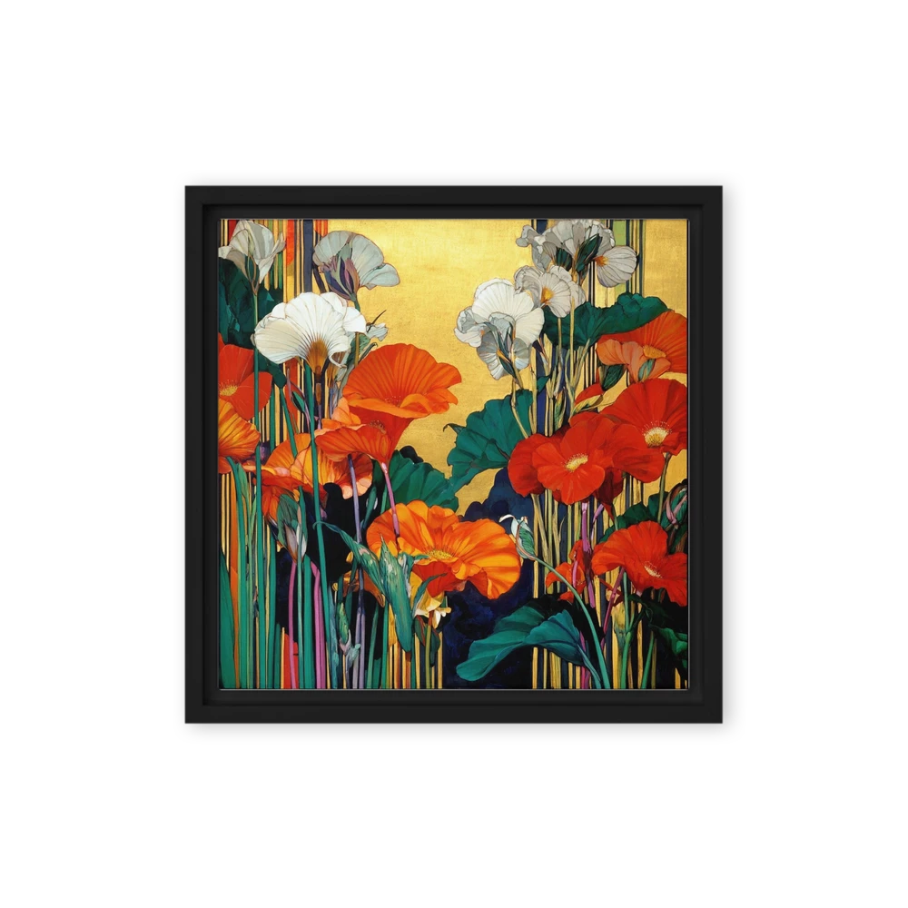 Golden Floral Elegance | Art Print