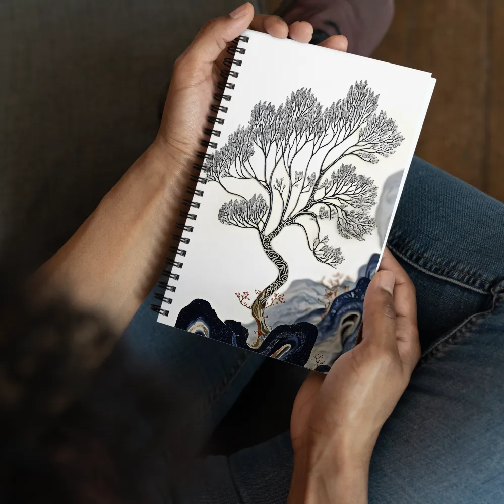 Chinoiserie Bonsai Vision 
 Spiral Notebook | 140 pages