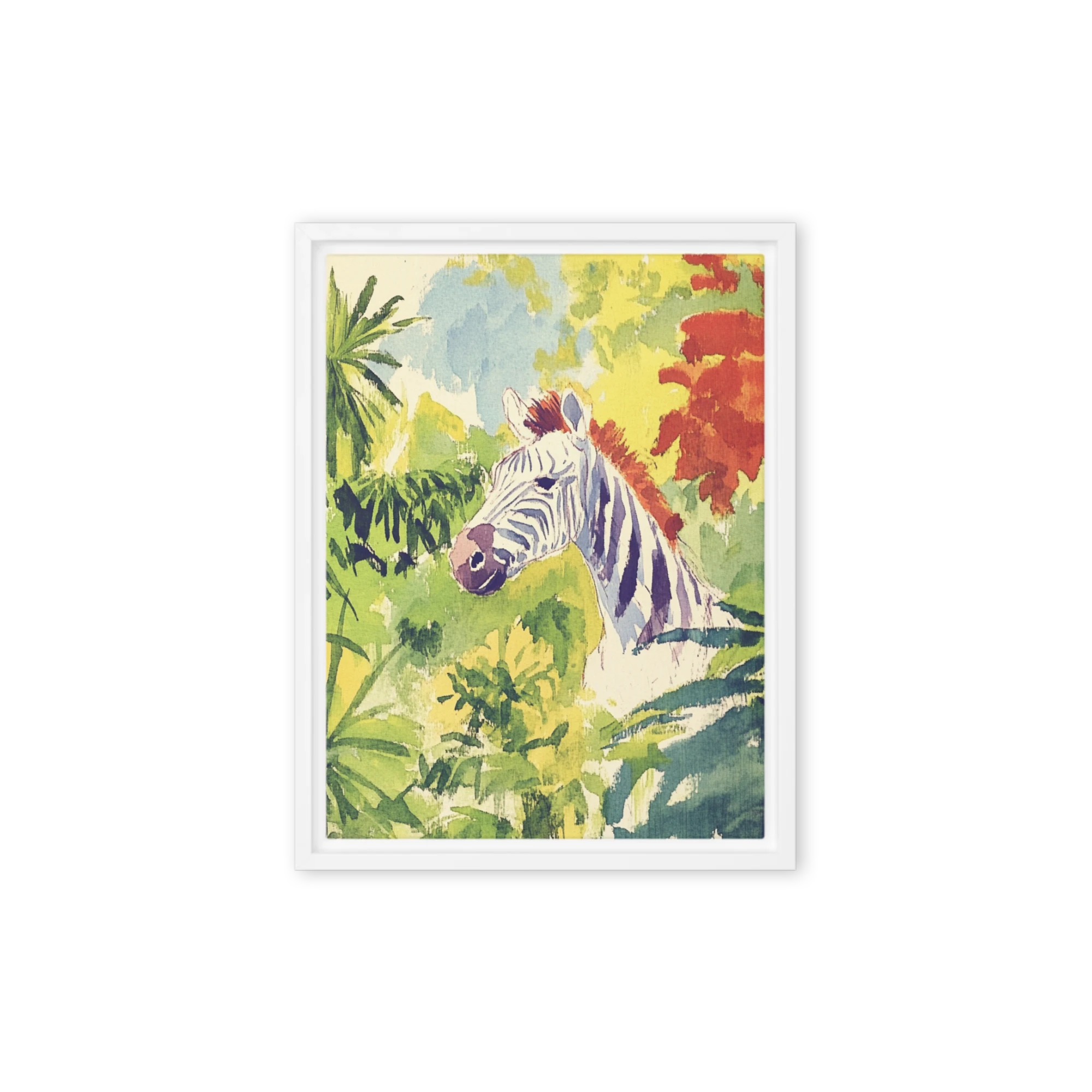 Jungle Zebra Watercolor