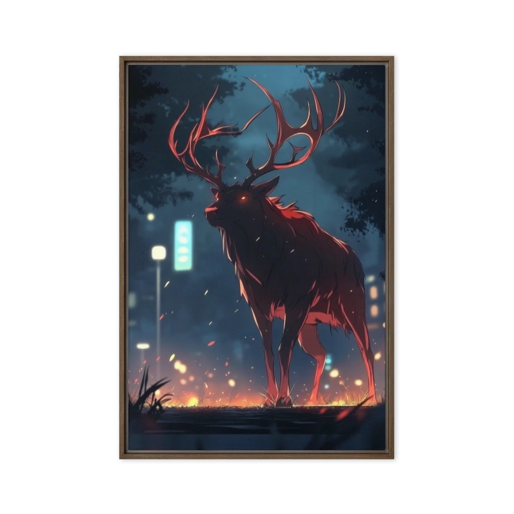 Stag in Urban Night