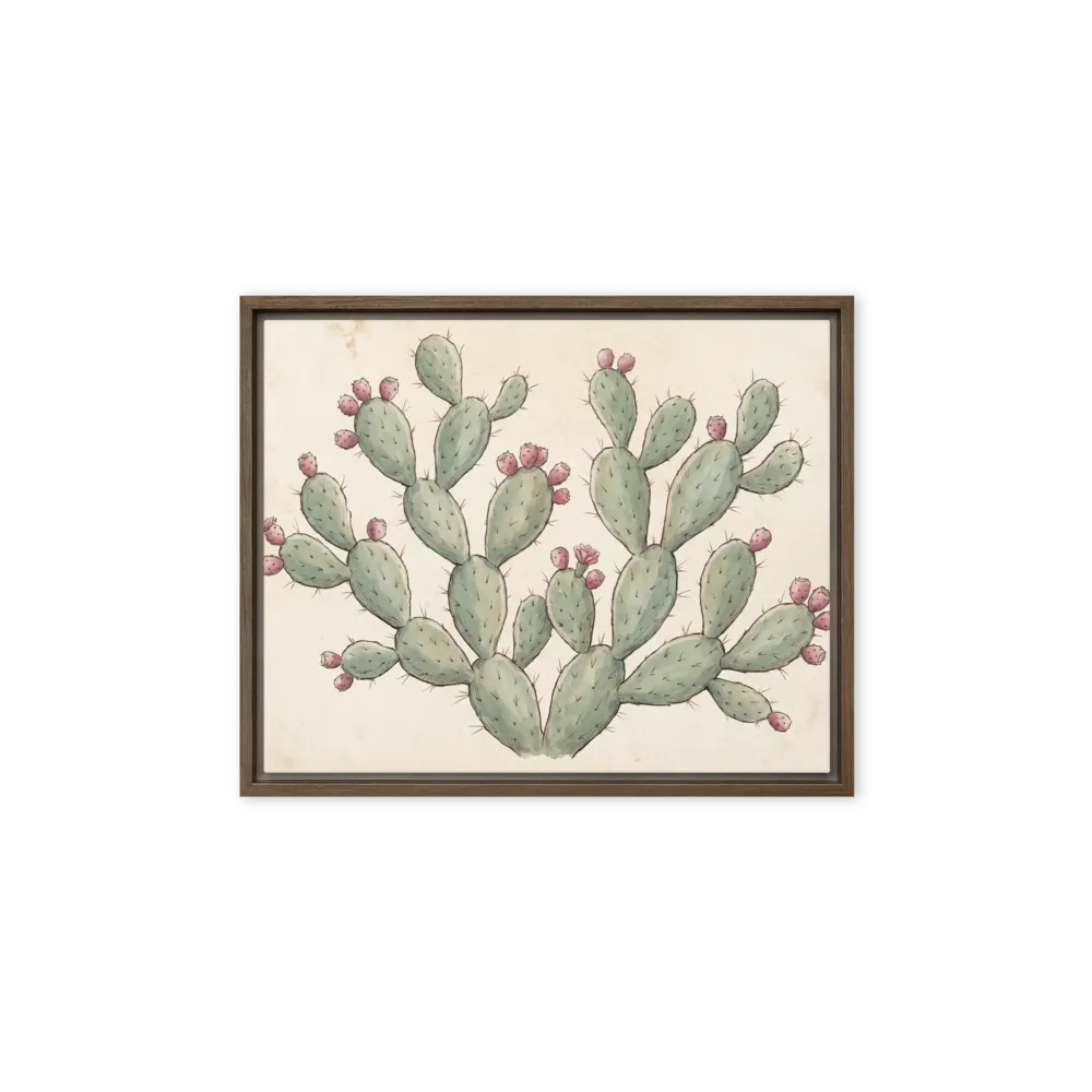 Opuntia Ficus-Indica Botanical Print 
 Poster with Black Frame | 20″x 30″