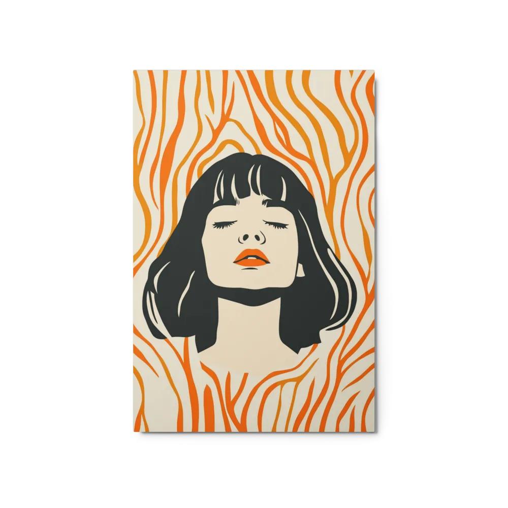 Orange Dream Portrait 
 Paper Print With Black Frame & Mat | 12″x 16″