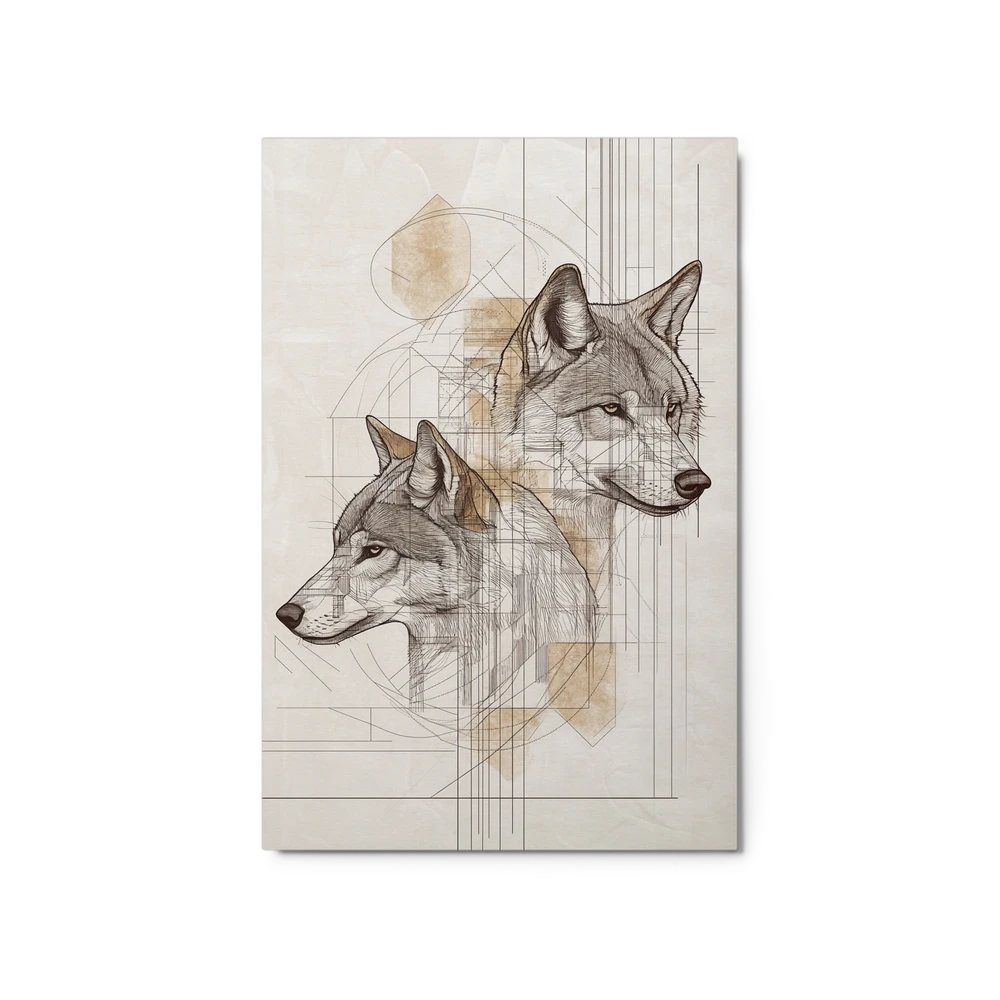 Wolves in Geometry | Art Print